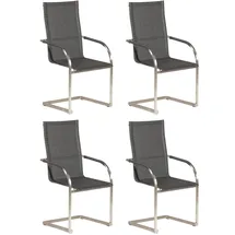 SonnenPartner Infinity Freischwinger Gartensessel 55 x 55 x 103 cm schwarz 4 St.