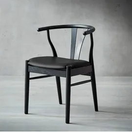 Hammel Furniture Holzstuhl Findahl by Hammel Mette Leder schwarz 2er Set