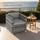 Tectake Rattansessel 70 x 69 x 65 cm Grau