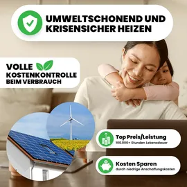 bringer-germany Bringer Infrarotheizung Standgerät - 300 (BRIH300) - BRTF: Funk Thermostat und Fernbedienung - Weiß