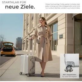 Tectake Airway 4-Rollen Cabin 20 Zoll / 20 l silber/grau