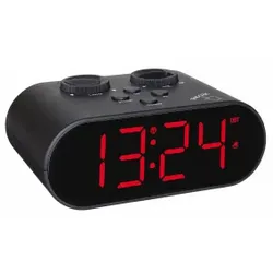 TFA Dostmann 60.2551, Tisch, Digitale Uhr, Schwarz, LED, Akku, AAA