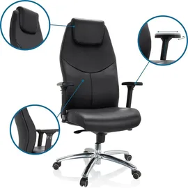 HJH Office FERRARA Leder Schwarz