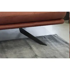KAWOLA Sofa FENICE Ecksofa Leder Recamiere links burgunderrot