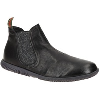 THINK! Herren HAUKI Leder gefütterte nachhaltige Chelsea-Boots, 0000 SCHWARZ, 42 EU - 42 EU