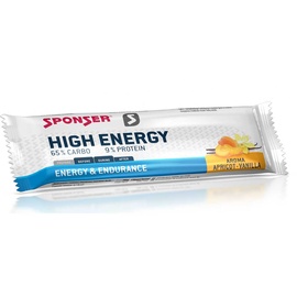 Sponser High Energy Riegel 45g Aprikose-Vanille | Mindesthaltbarkeit 30.11.2024