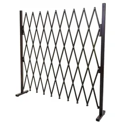 Mendler Absperrgitter HWC-B34, Scherengitter Rankhilfe Tierschutzgitter ausziehbar, Alu braun ~ Höhe 153cm, Breite 32-265cm