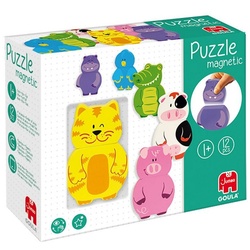 Goula Puzzle Goula 55234 Magnetisches 12 Teile Holzpuzzle, 12 Puzzleteile, Made in Europe bunt