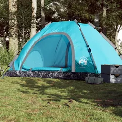 Campingzelt 5 Personen Blau Quick Release