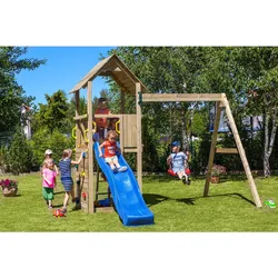 FUNGOO Spielturm CAROL2 Klettergerüst mit Schaukel u. Rutsche in versch. Farben