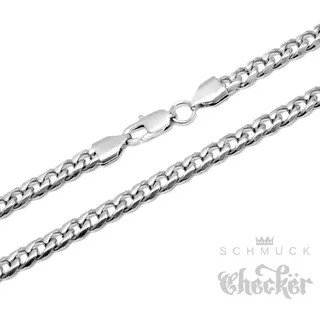 Edelstahl Kette hochwertige Halskette klassische Panzerkette silber 60cm 5mm