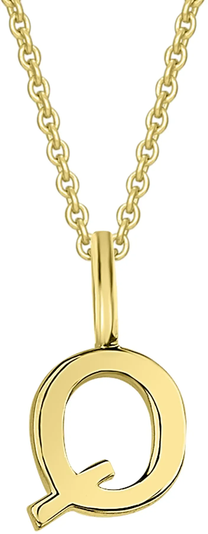 Ketten-Anhänger ONE ELEMENT "Buchstabe Q Buchstaben Anhänger aus 333 Gelbgold", gold, Schmuckanhänger, Damen, Q, Gelbgold 333, Damen Gold Schmuck Buchstabe Q