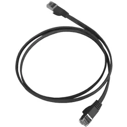 Vago-Tools CAT7 Netzwerkkabel schwarz 0,5m Patch flach