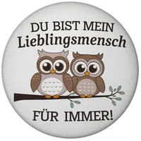 Speecheese Zwei niedliche Eulen Lieblingsmensch Magnet Liebevolle Botschaft für