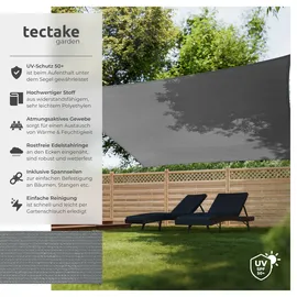 Tectake Sonnensegel quadratisch grau | Gr.: 50 x 5.4 m grau