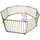BITUXX Laufgitter Laufstall Spielgitter Spielstall Spielbereich Spielgehege Kindergehege Premium Ø 150 Cm Aus Pinienholz
