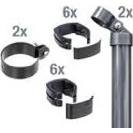 GAH Alberts Zaunanschluss-Set Einbetonieren 80 - 150 cm Grün/Kunststoff