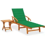vidaXL Sonnenliege 200 x 67 x 20 cm Braun/Grün