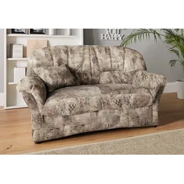 DOMO collection Couch Mikrofaser 3-Sitzer Braun
