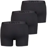 Levi's Herren Boxer - Premium Boxer, Cotton Stretch, 3er Pack Schwarz S