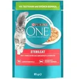 20 + 6 gratis! 26 x 85 g Purina ONE - SterilCat: Truthahn/grüne Bohnen