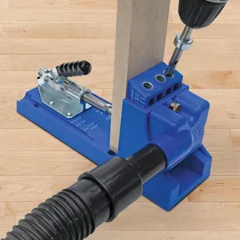Kreg Jig K4 Starter Set ( K4 ) Tischler Komplettset Verbindungssystem aus Holz mit Bohrschablone K4, Stufenbohrer, Bit, Schrauben und Stopfen