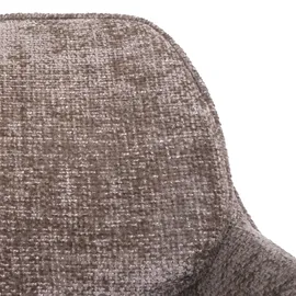 Mendler 2er-Set Esszimmerstuhl HWC-N74, Küchenstuhl, drehbar Auto-Return, Stoff Chenille (490g/m2) Öko-Tex ~ braun