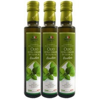Extra Natives Olivenöl mit natürlichen Basilikumaroma aus Italien - 3x250 ml