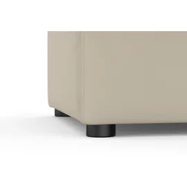 DOMO collection Hocker »Topper« mit Wellenunterfederung, auf Kunststoffgleitern beige