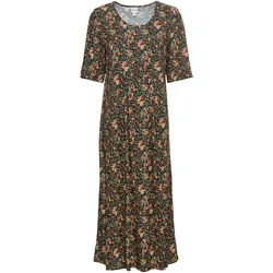 Viskose-Kleid, Druck grün, 46