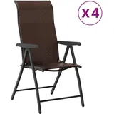 vidaXL Gartenstuhl 59,2 x 92,2 x 28,3 cm braun 4 St.