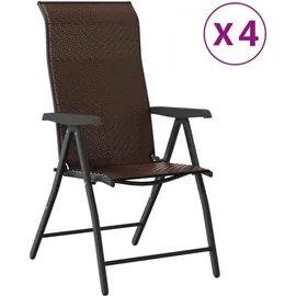 vidaXL Gartenstuhl 59,2 x 92,2 x 28,3 cm braun 4 St.