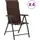 vidaXL Gartenstuhl 59,2 x 92,2 x 28,3 cm braun 4 St.