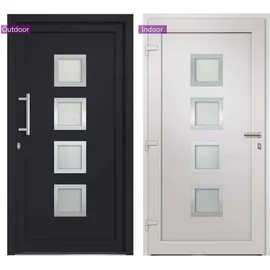 vidaXL Haustür rechts 98 x 200 cm Anthrazit