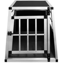 MonsterShop Auto Hundetransportbox Kleine Einzelbox Grau/Schwarz
