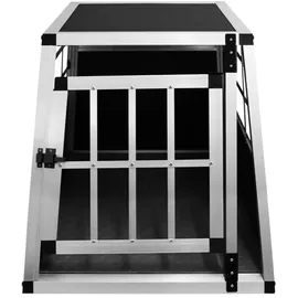 MonsterShop Auto Hundetransportbox Kleine Einzelbox Grau/Schwarz