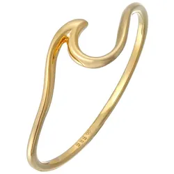 Elli PREMIUM Wellen Wave Strand Maritim 585 Gelbgold 56 Damen 