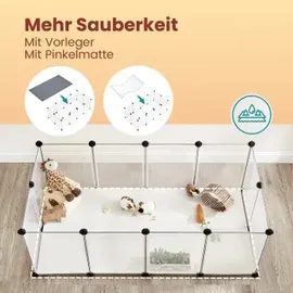 Songmics Freigehege 125 x 63 x 42 cm weiß