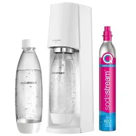 Sodastream Terra white + PET-Flasche 1 l + Zylinder