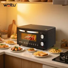 Woltu Minibackofen 10 Liter Schwarz
