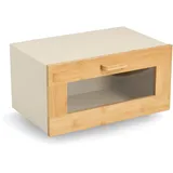 Zeller Brotkasten Metall/Bambus Beige