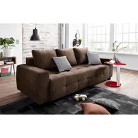 COLLECTION AB Schlafsofa Bella, mit Bettfunktion und Bettkasten, inkl. loser Rücken- und Zierkissen braun