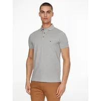 Tommy Hilfiger Poloshirt »1985 SLIM POLO«, aus leicht strukturiertem Piqué-Material Gr. XXL, Light grey) , 92466816-XXL