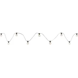 LED Lichter Kette Glühbirnen Optik Terrassen Deko-Licht Garten Leuchte Balkon Lampe Kugeln klar