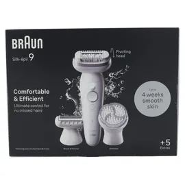 Braun Silk-épil 9 9-061 Weiß/Silber