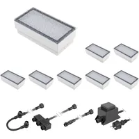 Ledscom.de LED Pflaster-Stein Gorgon Boden-Einbauleuchte für außen, 20x10cm, 12V,