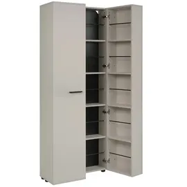CaliCosy Finori Schuhschrank 74 x 181,5 x 34 cm braun / braun