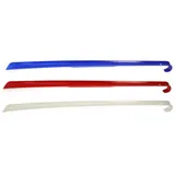 TelMo Schuhlöffel 3er Set Schuhanzieher, Schuhlöffel Kunststoff ca.65cm blau|bunt|rot