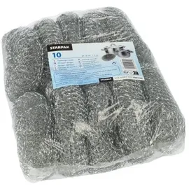 Papstar Starpak 10 Topfreiniger, Draht, rund Ø 13 cm · 4,5 cm