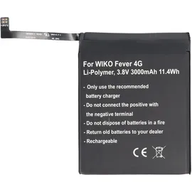AccuCell Akku passend für den Wiko Fever, FEVER 4G Akku TLP15J15